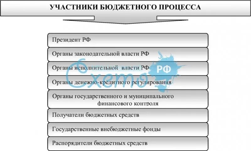 Таблица участников бюджетного процесса. Участники бюджетного процесса. субъекты бюджетного процесса.