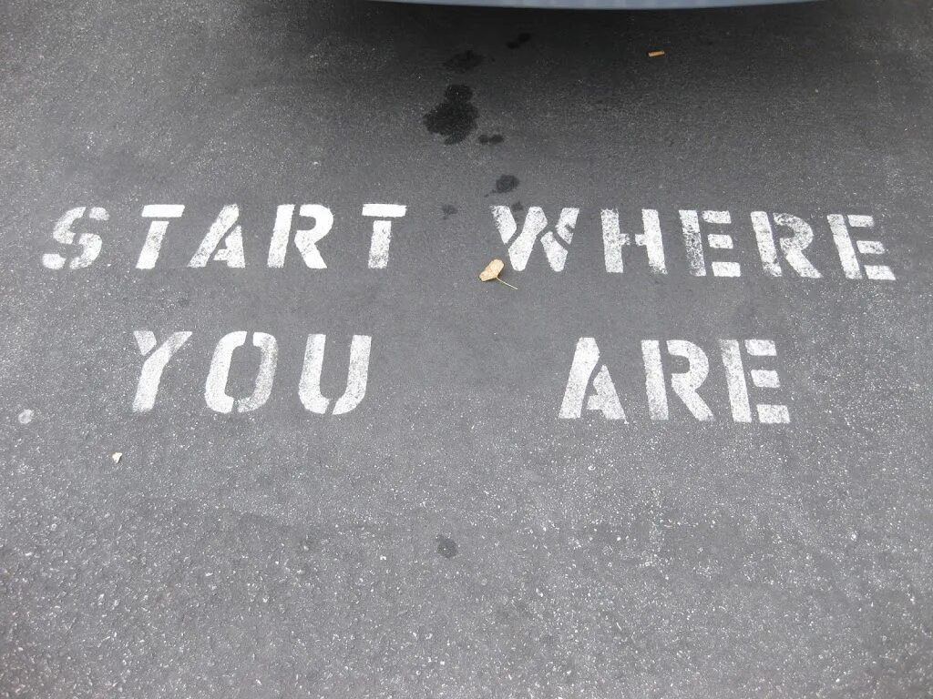 Start where you are. I can цитаты. Where you be Now if you weren't here ?.