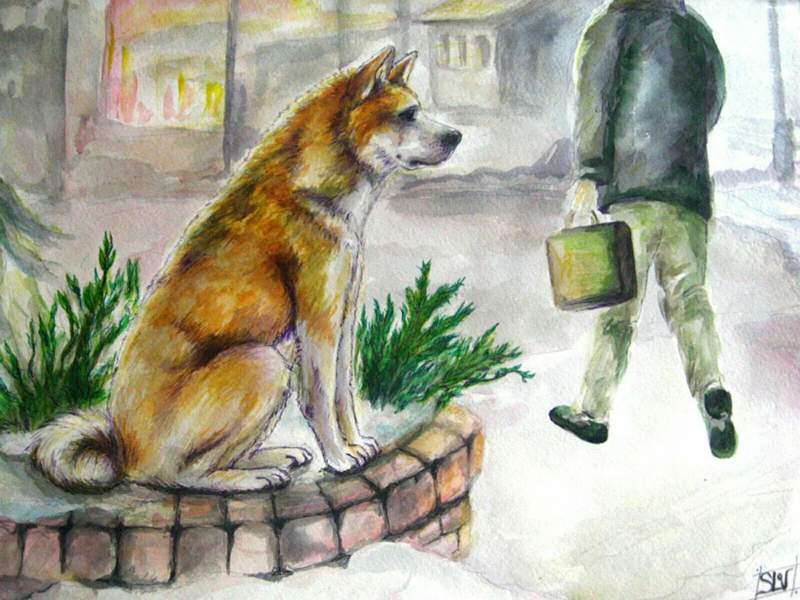 Догдей рисунок. Хатико портрет. Собака иллюстрация. Рисунок на тему животных. Бездомная собака рисунок.