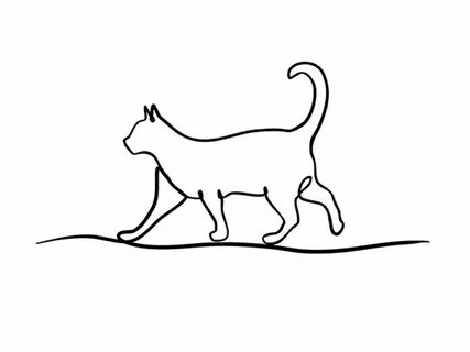 Котики в одну прямую линию