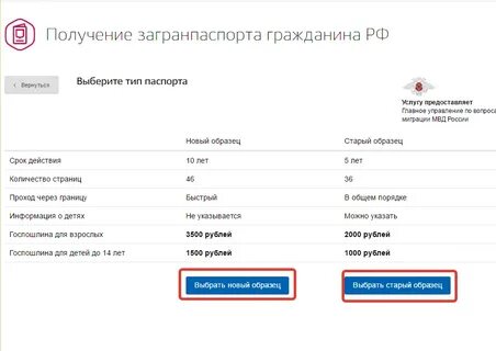 Сколько обычно делается загранпаспорт через госуслуги старого образца
