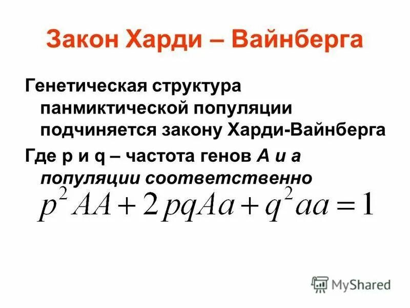 частота аллелей в идеальной популяции