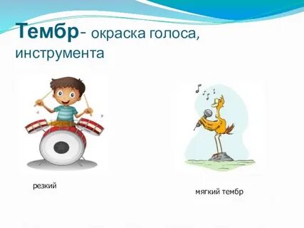 Окраска звука голоса инструменты