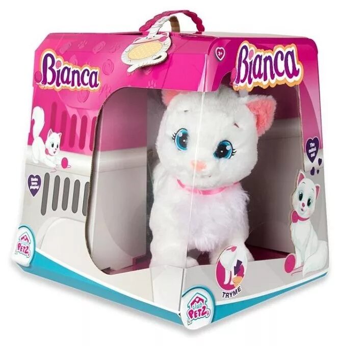 Интерактивная кошка Bianca IMC Toys. Интерактивная мягкая игрушка IMC Toys котенок. Игрушка Бьянка кошка интерактивная. 95847 Кошка Bianca интерактивная.