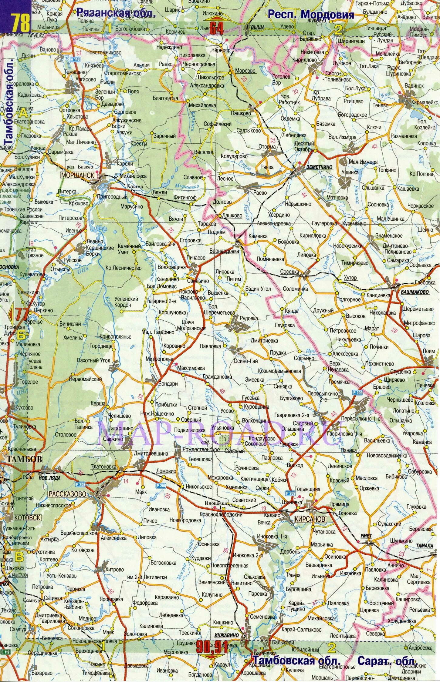 Гавриловка пересыпкино ольшанка ивановка. Карта Пензы и Пензенской области с автомобильными дорогами. Карта автомобильных дорог Пензенской обл. Атлас автомобильных дорог Пензенской области подробная. Автомобильный атлас Тамбовской области.