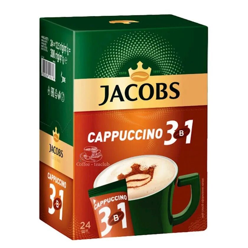Купить оригинал jacobs. Кофе Якобс 3 в 1. Jacobs Classic Cappuccino 17.5г. Кофейный напиток Jacobs Cappuccino 400 г. Кофе 3 в 1 Джакобс.