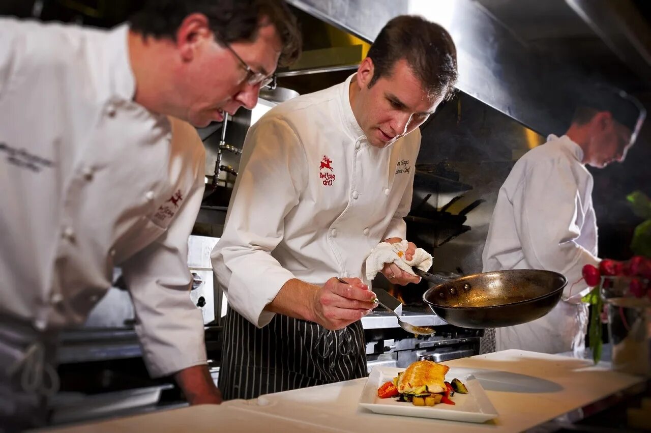The chef cook