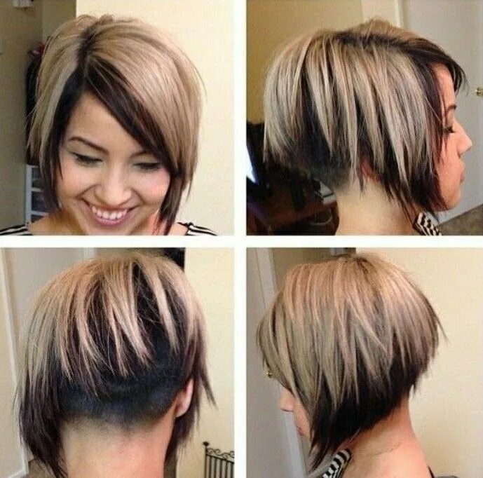 Окрашивание боб каре фото Messy Inverted Bob Bobs for thin hair, Haircut for thick hair, Short hairstyles