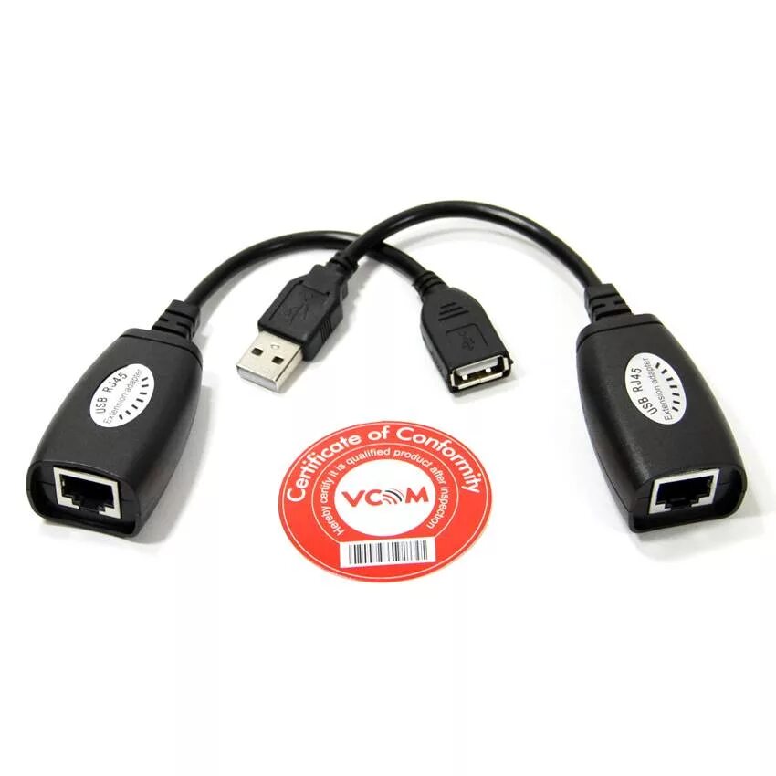 Кабель адаптер vcom usb. Адаптер-удлинитель usb-amaf/rj45. удлинитель usb 2.0 по витой паре vcom cu824. адаптер-удлинитель vcom cu824 usb (am/rj45 - rj45/af) по витой паре до 45m. удлинитель usb 2.0 amaf по витой паре rj45 к.