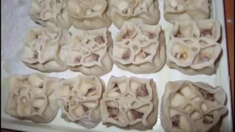 Манты из круглых лепешек