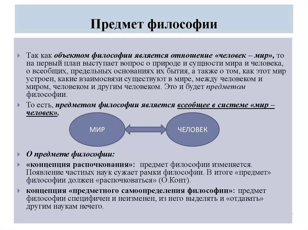 Философский предмет