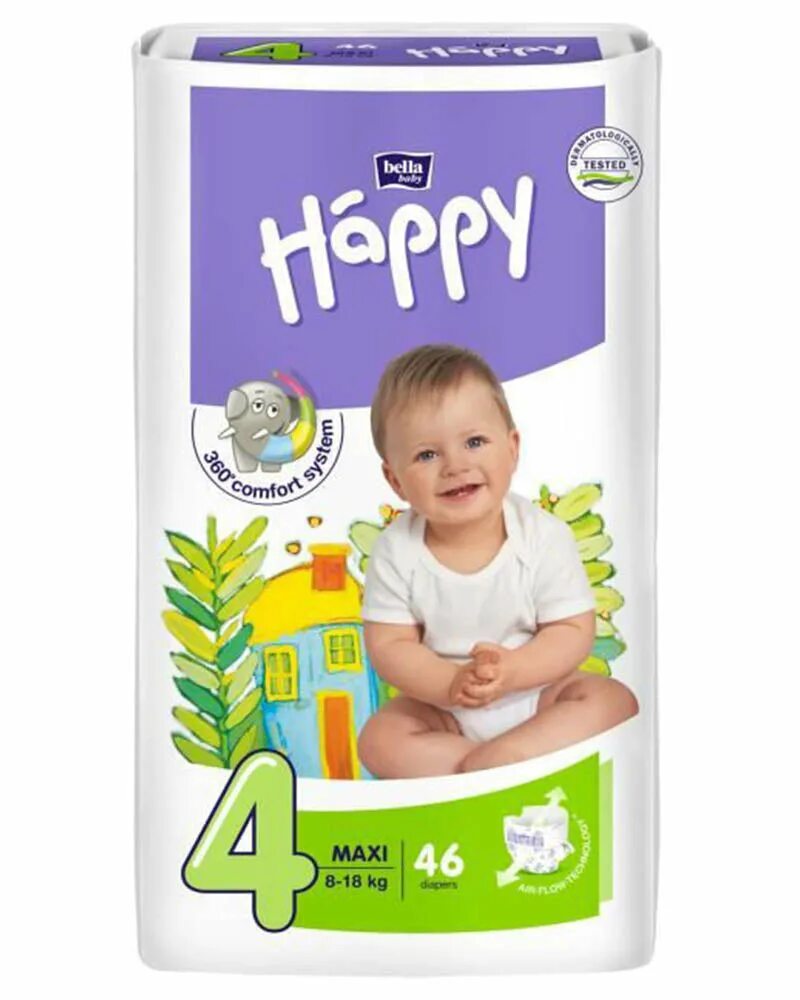 Подгузники maxi. Подгузники Happy Bella 4.