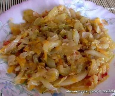 Тушить капусту с кабачками