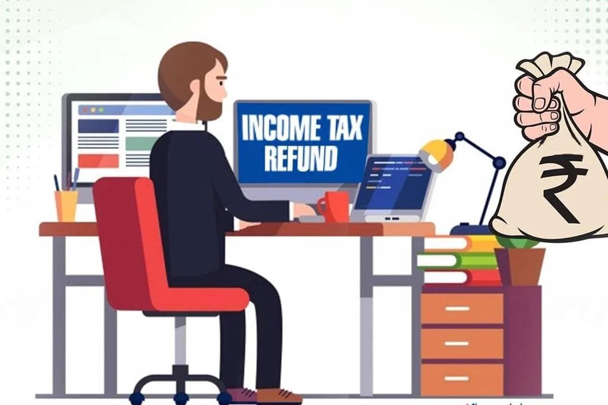 T me refund group. Логотип: Income Tax Department. Refund.