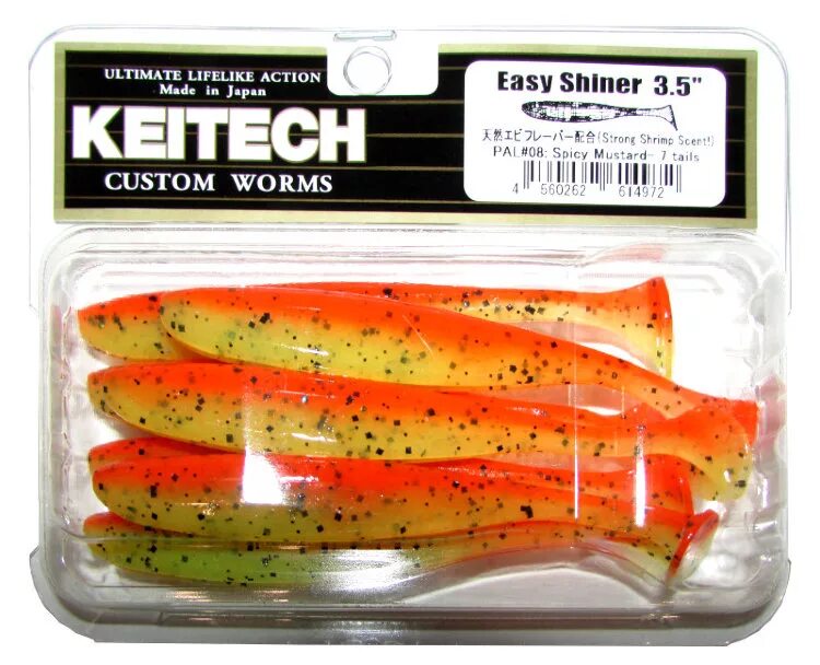 Приманка силиконовая Keitech easy Shiner 3.5" Pal #08 Spicy Mustard. Приманка силиконовая Keitech easy Shiner 5" Pal #08 Spicy Mustard. Кейтеч ИЗИ Шайнер 4.5 дюйма. Приманка силиконовая Keitech easy Shiner 4.5" Pal #08 Spicy Mustard. Пал 3 8