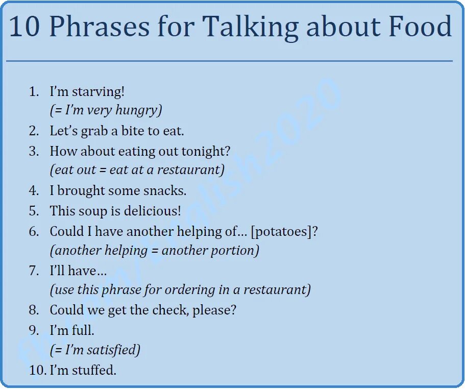 English phrases. For-phrase. Everyday English phrases. Phrases in English for speaking.