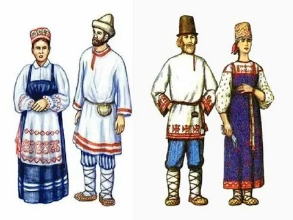 Русский национальный костюм мужской и женский