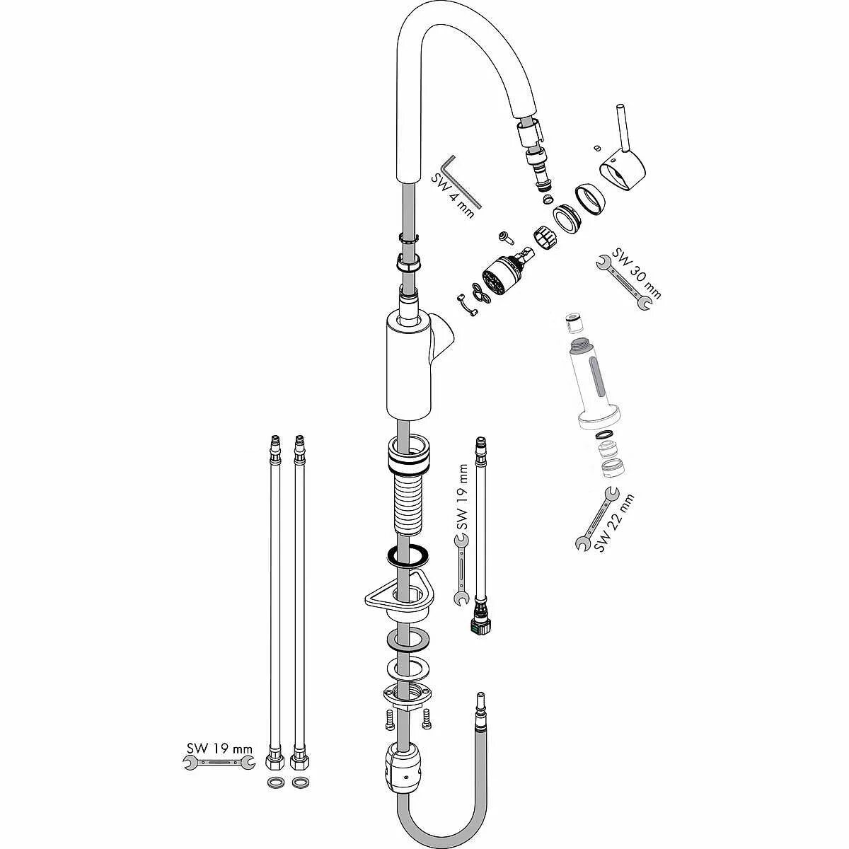 Ремкомплект излива смесителя для кухни Hansgrohe. Смеситель Hansgrohe 14872000. Разобрать смеситель Hansgrohe с душем. Прокладка аэратора кухонного смесителя Grohe. Ремонт поворотного смесителя для кухни