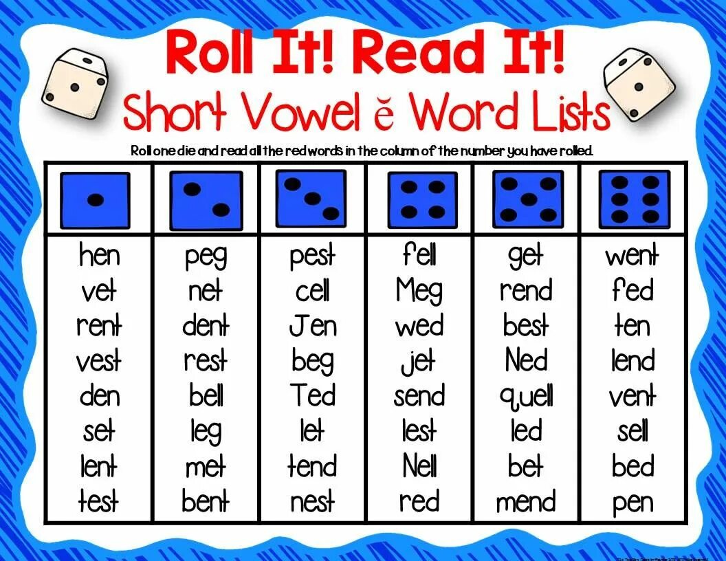 Roll слово. Roll it and read it. Чтение for Kids dice. Phonics short Vowels. Roll the dice game and read.