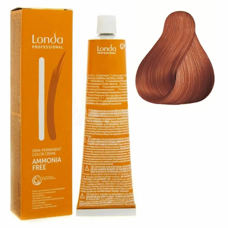 Londa 4/07 краска. Londa professional безаммиачная  краски оранжевая. Безаммиачная тонирующая краска