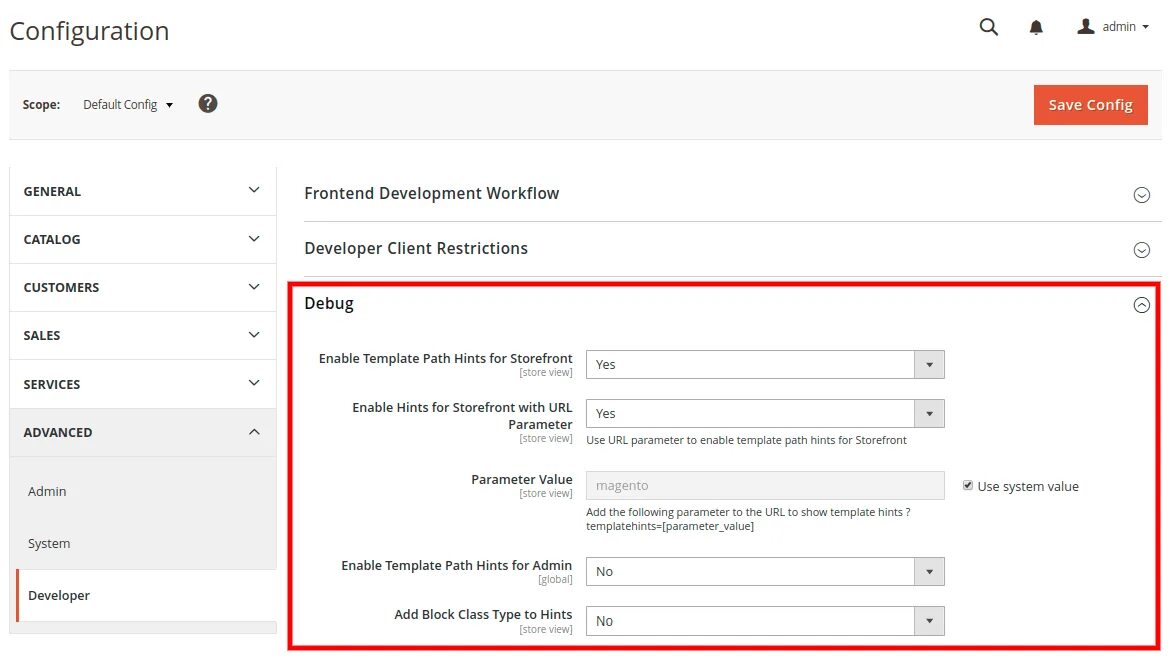Template enable. Enable hints. админ сет. magento 2 bcc add admin. squarespace how enable developer mode.