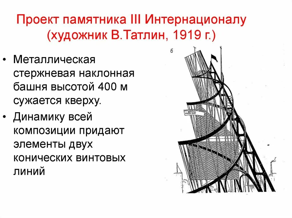 Памятник интернационалу. Татлин башня 3 Интернационала. Памятник третьему Интернационалу Татлина. "Памятника III Интернационалу" Владимира Татлина. «Башни III Интернационала» в.е. Татлина.