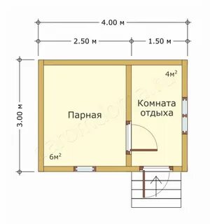 Проект бани 3 3 из бруса