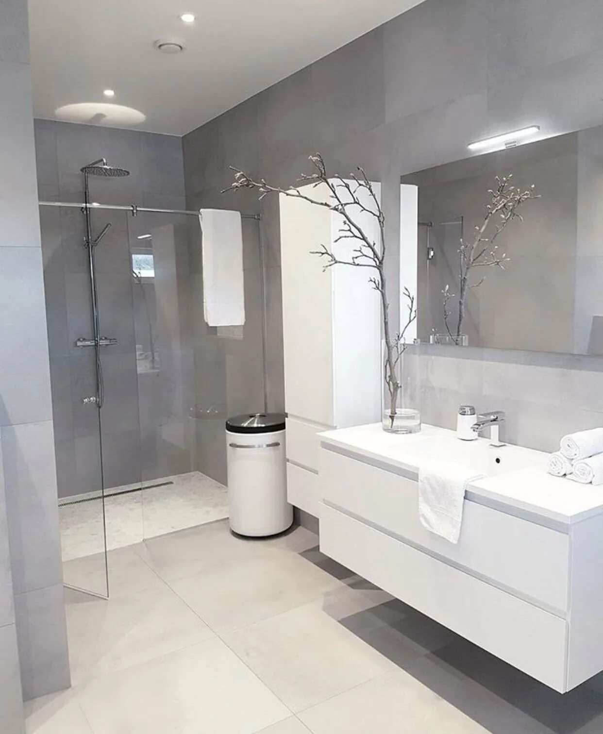 Ванная в серых тонах дизайн. Ванная в серых тонах. Стильные Ванные комнаты. Серая ванная комната. Ванная комната в сером цвете.