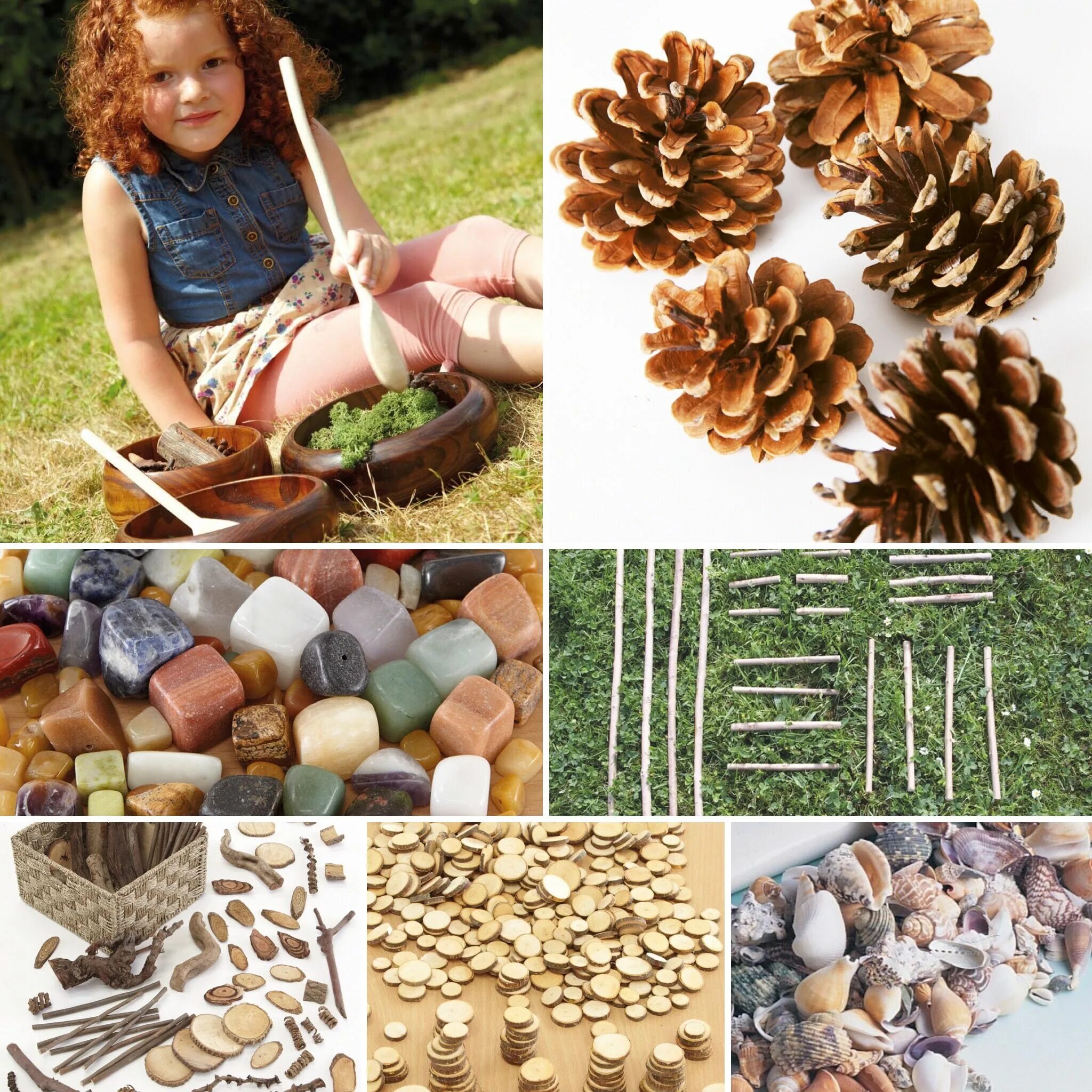 Natural materials. Naturmaterialien. Natural resources Craft. Natural materials examples.