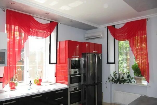 Дизайн красно черной кухни реальные фото Home decor, Home, Decor