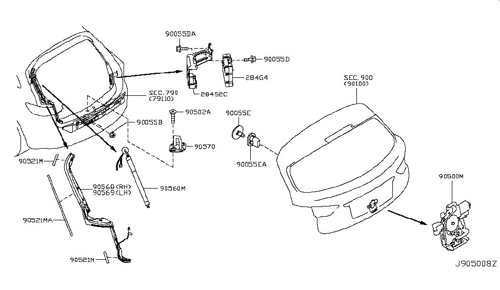 Ост 90055. Схема карты задней двери Инфинити. 90560-3fy0a. Nissan 28452-7s200. G284.