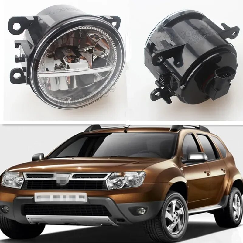 Фары renault duster. ПТФ Рено Дастер 2013. Фары Renault Duster комплект. Рено Дастер led фары. Рено Дастер 2012 ПТФ.