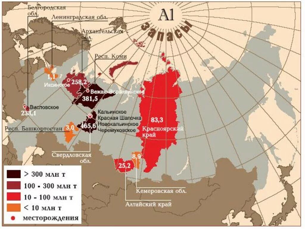 Алюминиевая добычи. Месторождения алюминиевых руд в России на карте. Крупнейшие месторождения алюминиевых руд в России. Крупнейшие месторождения алюминиевой руды в России на карте. Карта добычи алюминия в России.