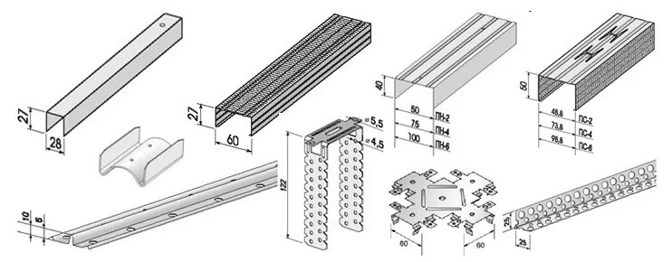 Стеновые направляющие. Соединитель продольный 60/27 Кнауф. Профиль для гипсокартона Кнауф. Удлинитель профиля направляющего пн 100 х 40 Кнауф. Профиль ГКЛ 100.