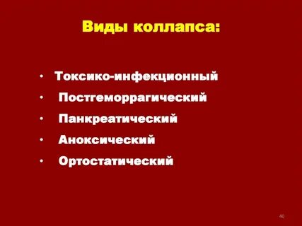 Виды коллапса