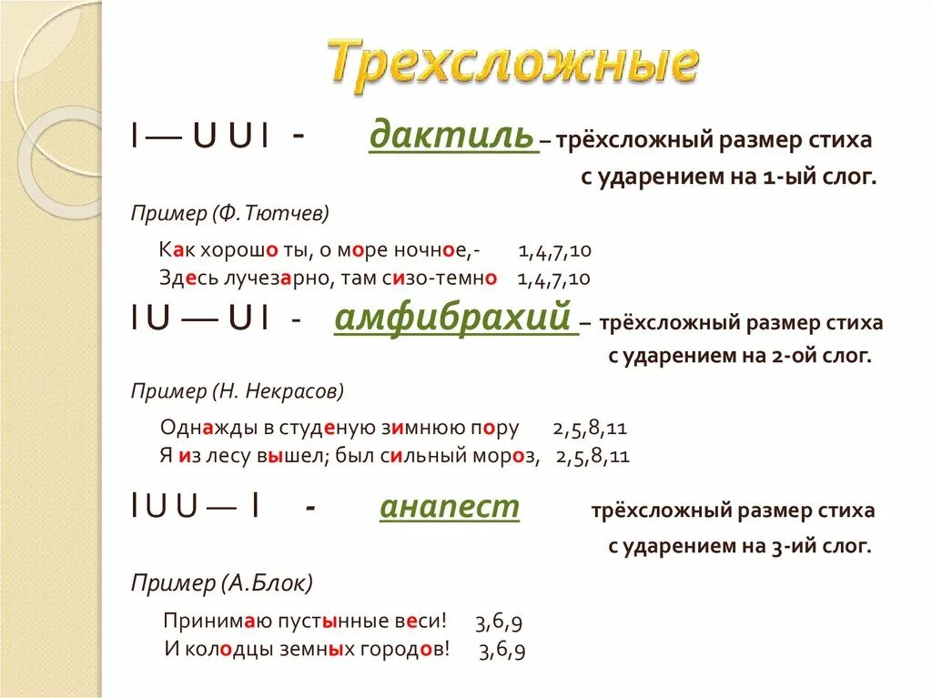 Размер стиха является трехсложным. Размеры стиха примеры. Трехсложные Размеры стиха. Дактиль примеры стихотворений. Трехсорэный размер стих.