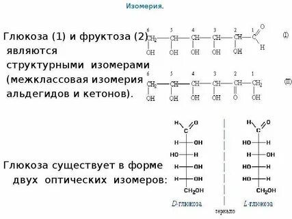 Фруктоза является кетоноспиртом