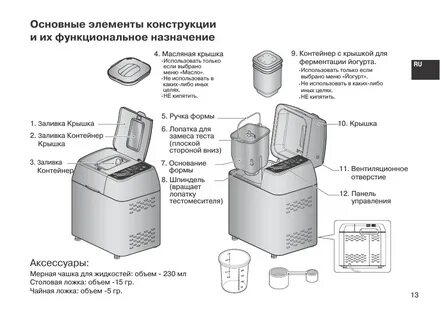 Хлебопечка lg инструкция по применению