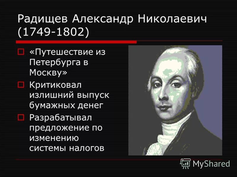 А.Н. Радищев (1749-1802). Радищев после ссылки. Кто такой радищев