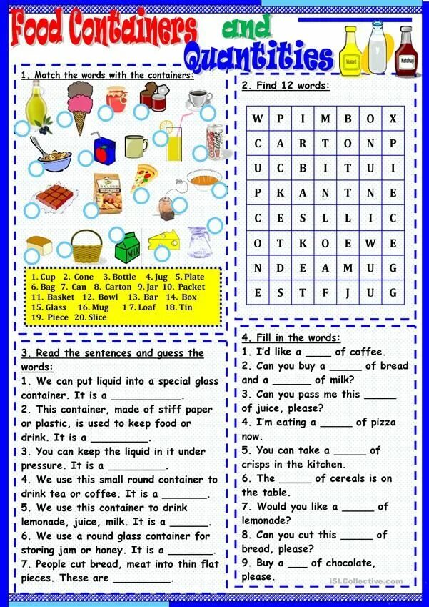 Food 1 exercises