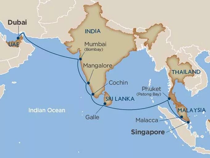 Индия и Дубай на карте. Индия и Тайланд на карте. Дубай индийский океан на карте.