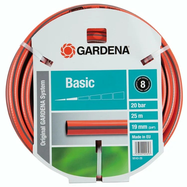 Gardena basic. Шланг &quot;gardena&quot; basic 34&quot; 20м. шланг gardena basic. шланг basic 19мм (34&quot;) 20м. шланг highflex 10x10 34&quot;х25м.