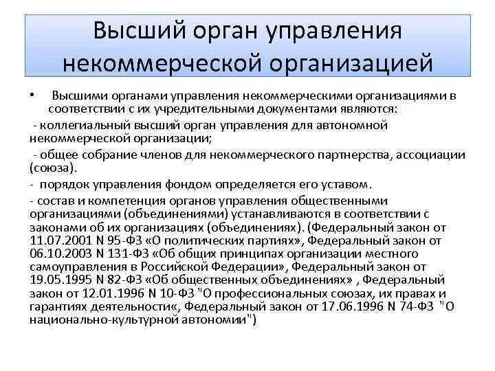 Деятельность автономной некоммерческой организации. Органы управления некоммерческой организации. Высший орган управления НКО. Структура некоммерческой организации. Высшие органы управления НКО.