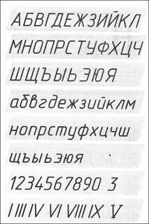 Прописные и строчные буквы черчение