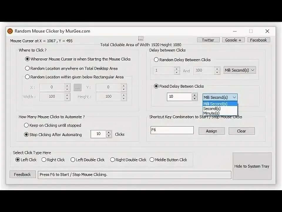 Clicker type web checklinkurl