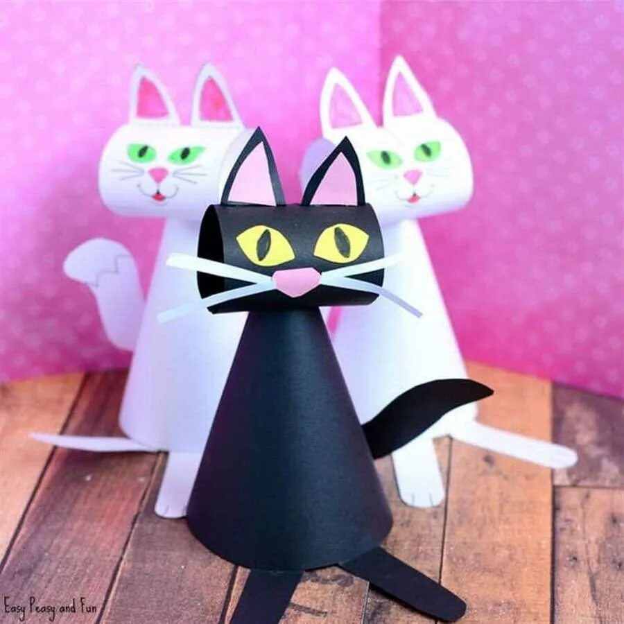 Подделка котика из бумаги