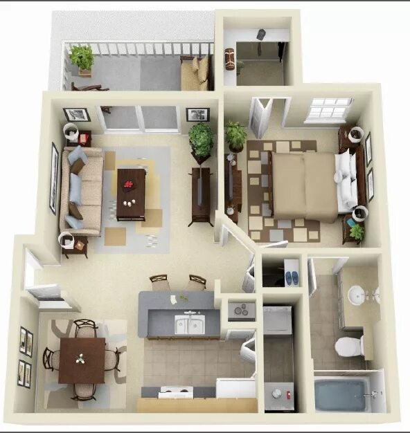 3d Floor plans on the basic of 2d blue print. :: Behance