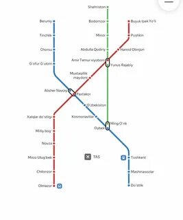 Карта метро ташкента