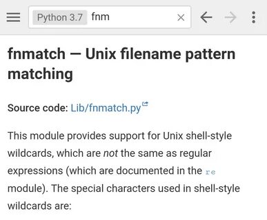 Fnmatch