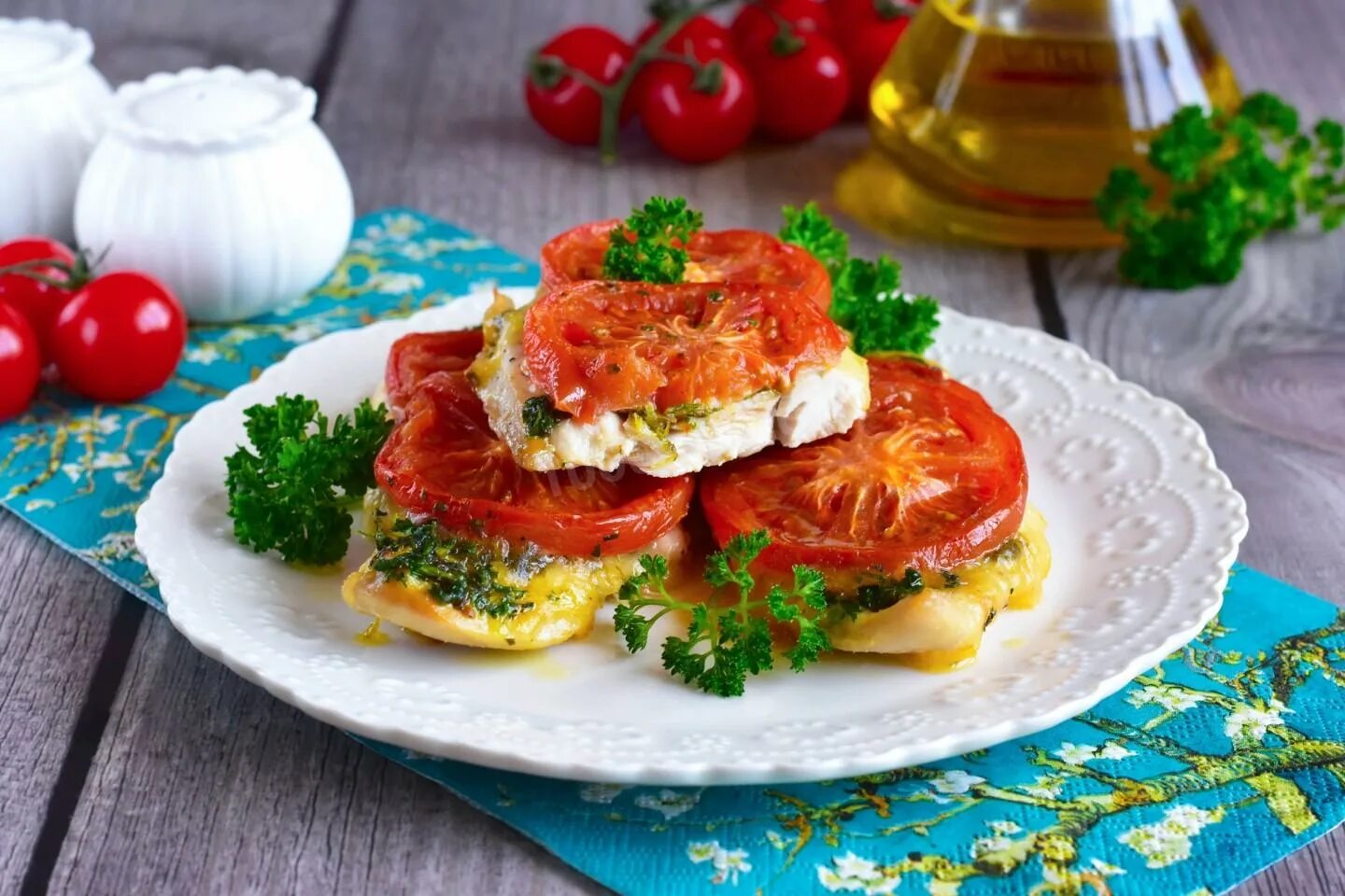 Куриное филе с помидорами и сыром - пошаговый рецепт с фото на Повар.ру